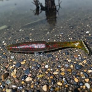 Swagger Shad Watermelon Red Baitlicious Swagger Shad 4.5" Swimbait | Jointed Soft Plastic Swimbait